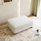 Pouf d’appoint moderne surdimensionné en tissu côtelé