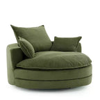 360 Swivel Accent Chair, Barrel Chair Swivel Round Sofa Chair with Cushion for Living Room
