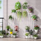 Support pour plantes d’intérieur, présentoir à fleurs à 6 niveaux pour la maison et le jardin – lot de 2