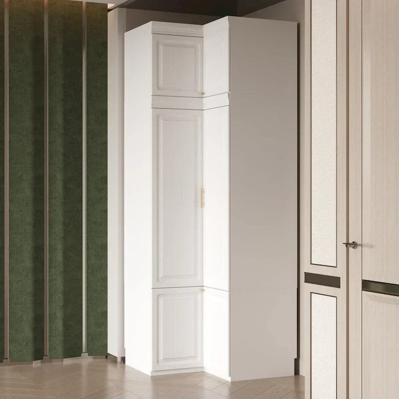 Armoire-penderie de 93,9/74,2 pouces de hauteur avec espace de suspension, tiroirs et rangements