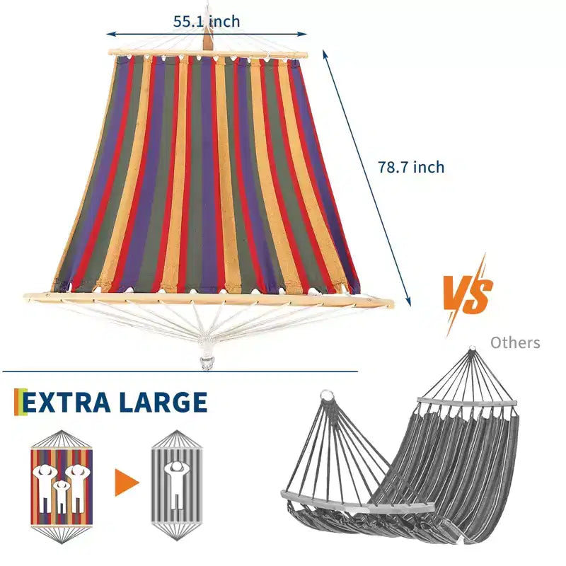 Support de hamac en bois robuste et résistant aux intempéries, universel, incurvé, capacité de 475 lb, pour terrasse, cour et intérieur