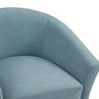 Ensemble de 2 fauteuils club modernes en lin, style tonneau