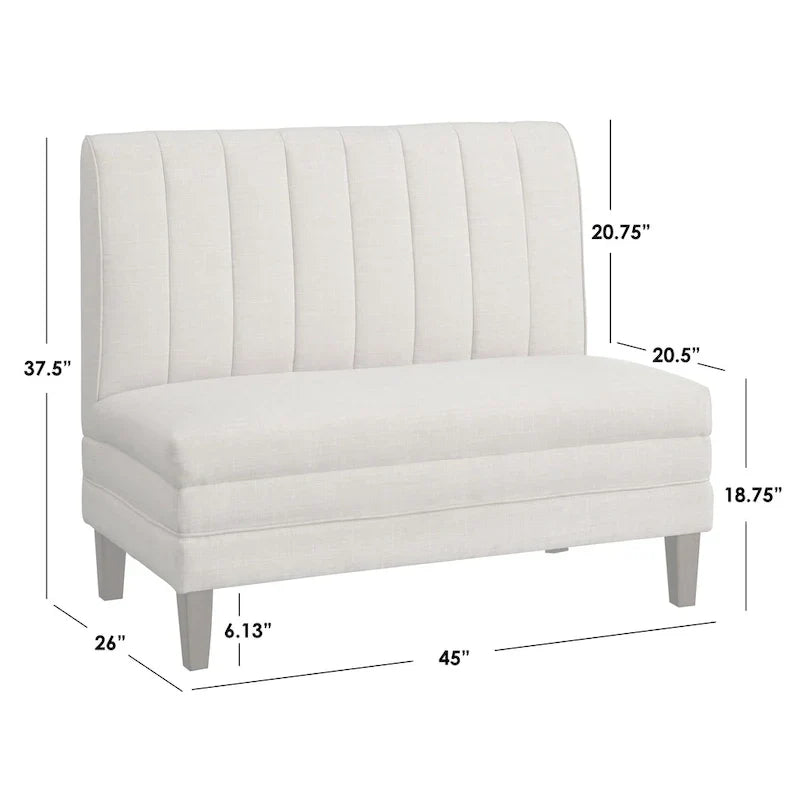 Lifestorey Kerrington 3-teiliges gepolstertes Sitzbank-Set mit Kanalsteppung