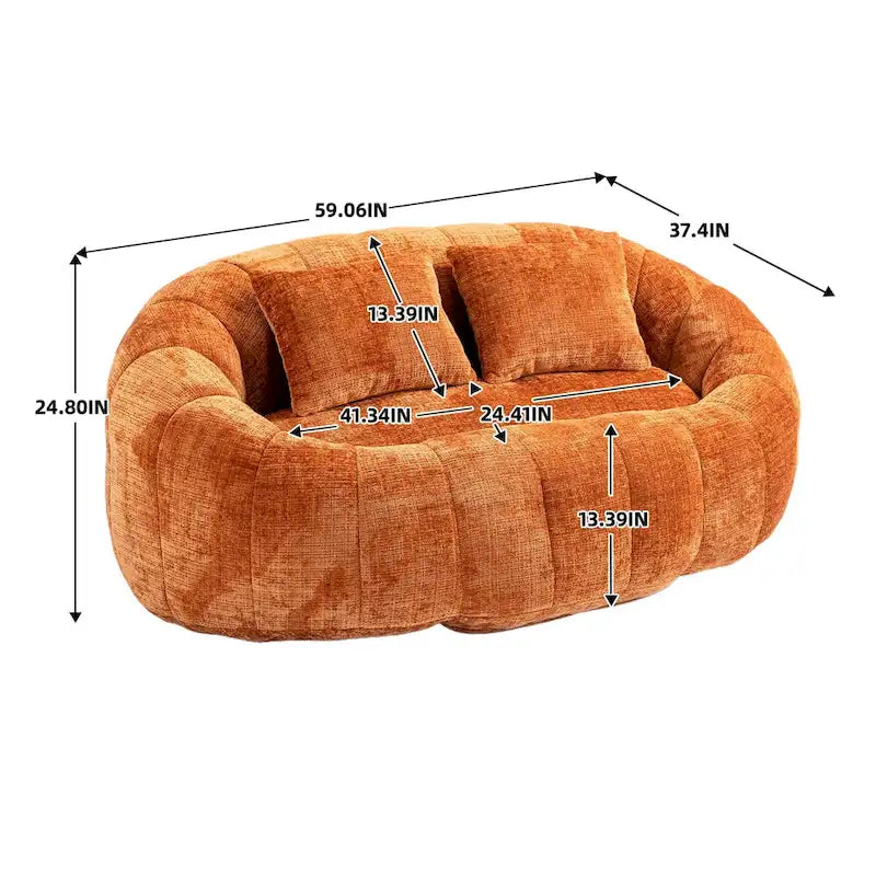 Fauteuil poire en chenille, canapé relaxant