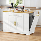 Îlot de cuisine roulant Moasis de 53 pouces, meuble de rangement, chariot de cuisine portable et mobile