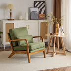 Moderner gepolsterter Akzentstuhl im Mid-Century-Stil