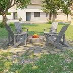 Bonosuki weerbestendige Adirondackstoelen van hout voor buiten, set van 4