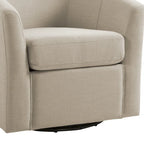 Ensemble de 2 fauteuils tonneau pivotants modernes rembourrés, fauteuils d’appoint pour salon