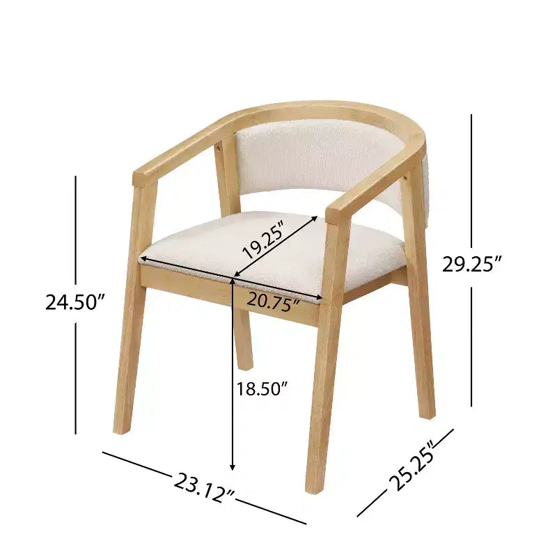 Ensemble de salle à manger moderne du milieu du siècle Simon de Christopher Knight Home, 5 pièces, en bois d’hévéa, avec chaises rembourrées en bouclé