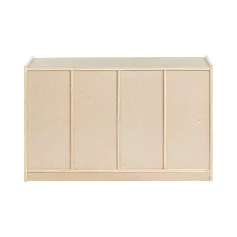 Meuble mobile à plateaux avec casiers et 15 bacs frontaux à ouverture en forme de cuillère, 3 x 4, mobilier pour enfants