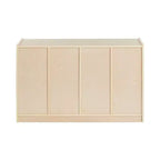 Meuble mobile à plateaux avec casiers et 15 bacs frontaux à ouverture en forme de cuillère, 3 x 4, mobilier pour enfants