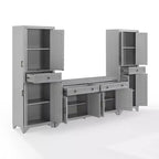 Ensemble 3 pièces Tara de buffet et meuble garde-manger finition vieillie - Crosley