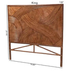 Tête de lit indépendante en rotin Elettra pour lit king-size de bali & pari : fabriquée à la main, sans assemblage, design bohème