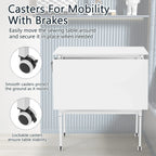 Table de bricolage réglable en hauteur avec étagères de rangement, table de découpe pliante mobile pour bureau à domicile, salle de couture ou atelier créatif