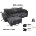 Dyonery Modular Corduroy Sectional Sofa with Washable Covers