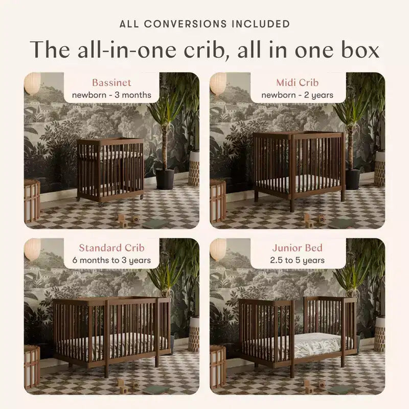 Lit bébé convertible Babyletto Pogo 8-en-1 avec kits de conversion pour toutes les étapes