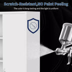 71-Zoll-Stahlschrank mit abschließbaren Türen und 4 verstellbaren Regalböden, robuster Metallschrank für Carport/Büro/Speisekammer, rostfreies Design