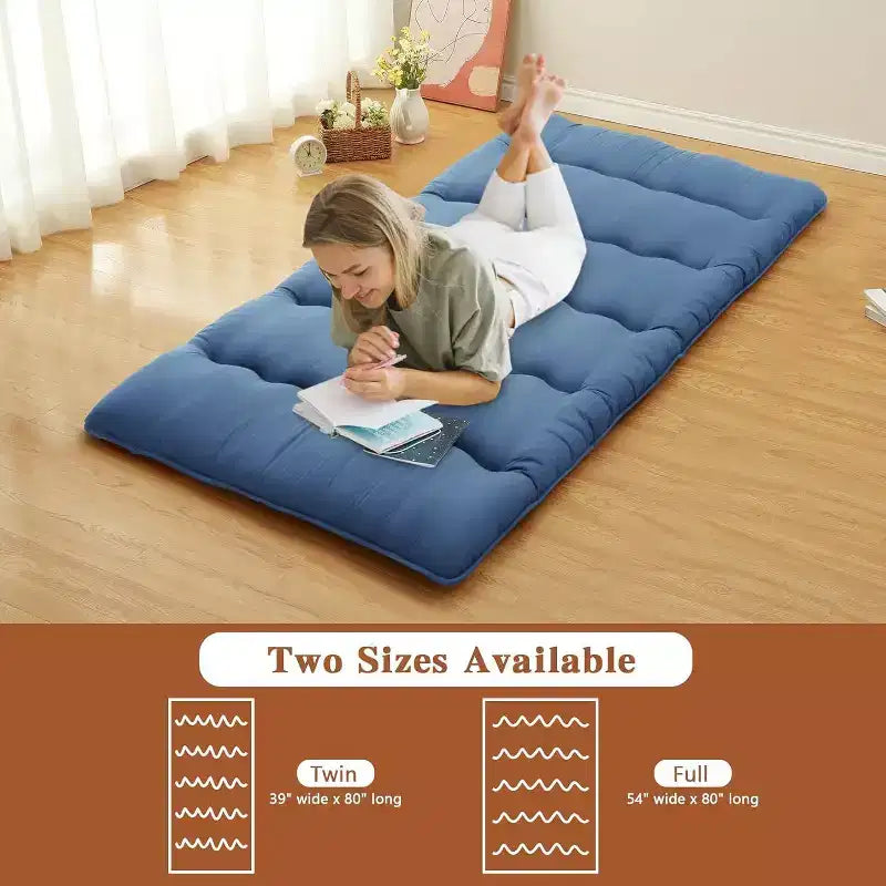 Japans futonmatras, opvouwbare slaapmat voor op de vloer, tatamimat voor thuis, kamperen en als matras
