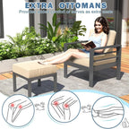 AECOJOY 7-teiliges Aluminiummöbel-Set für die Terrasse, Outdoor-Sitzgruppe