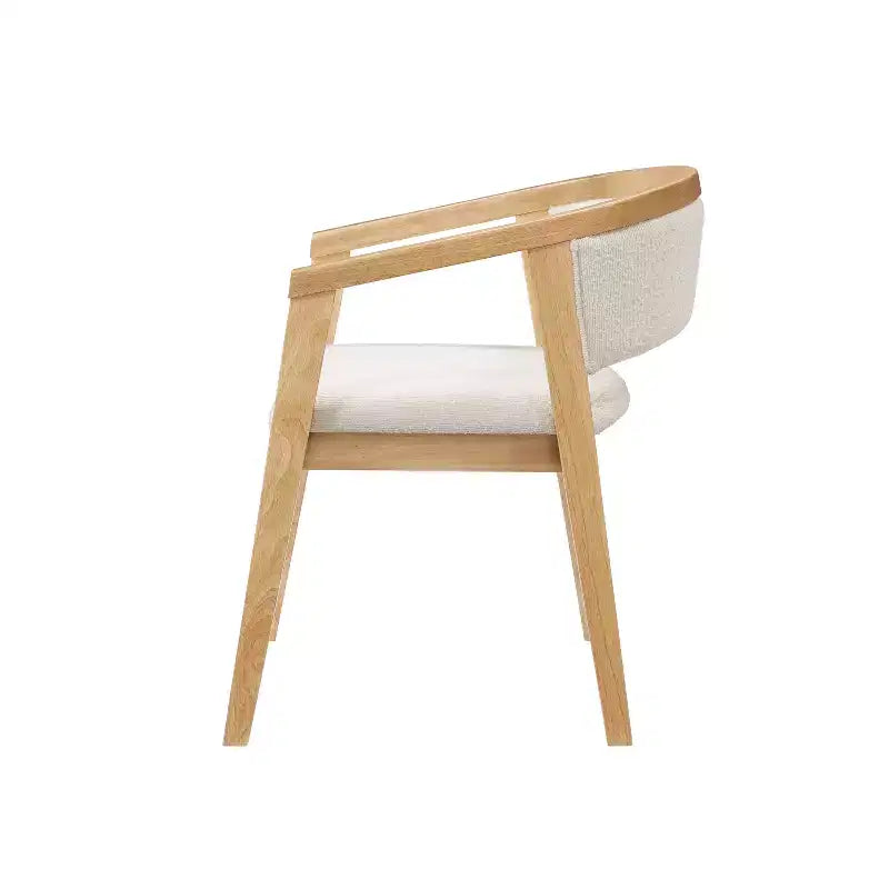 Ensemble de salle à manger moderne du milieu du siècle Simon de Christopher Knight Home, 5 pièces, en bois d’hévéa, avec chaises rembourrées en bouclé