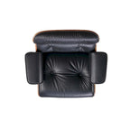 Leren loungefauteuil in mid-century-modern stijl, relaxfauteuil