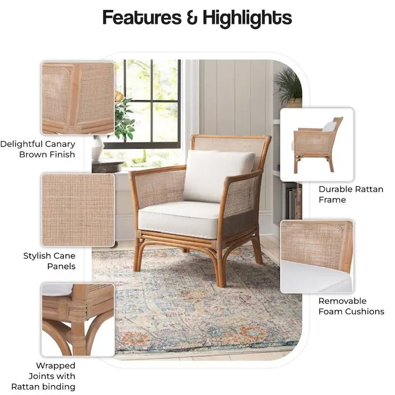 Tatum Rattan Accent Chair