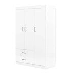 3-Door Wardrobe with 2 Drawers