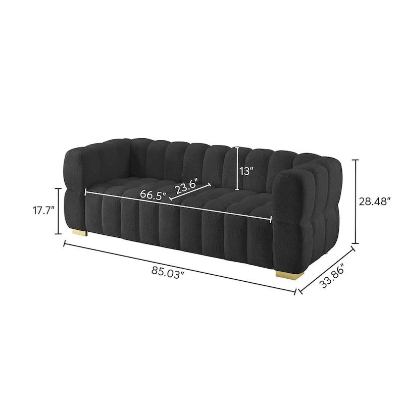85 moderne bank van wafelstof, comfortabele loungebank