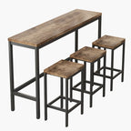 Ensemble de table de bar avec 3 tabourets