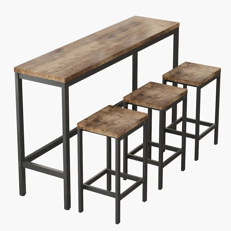 Ensemble de table de bar avec 3 tabourets