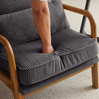 Moderner gepolsterter Akzentstuhl im Mid-Century-Stil