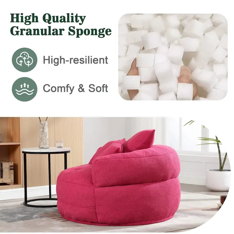 Round Lazy Sofa Chair ?C White/Blue/Grey/Yellow/Orange/Rose Red/Navy/Green, Single & Couple Seat