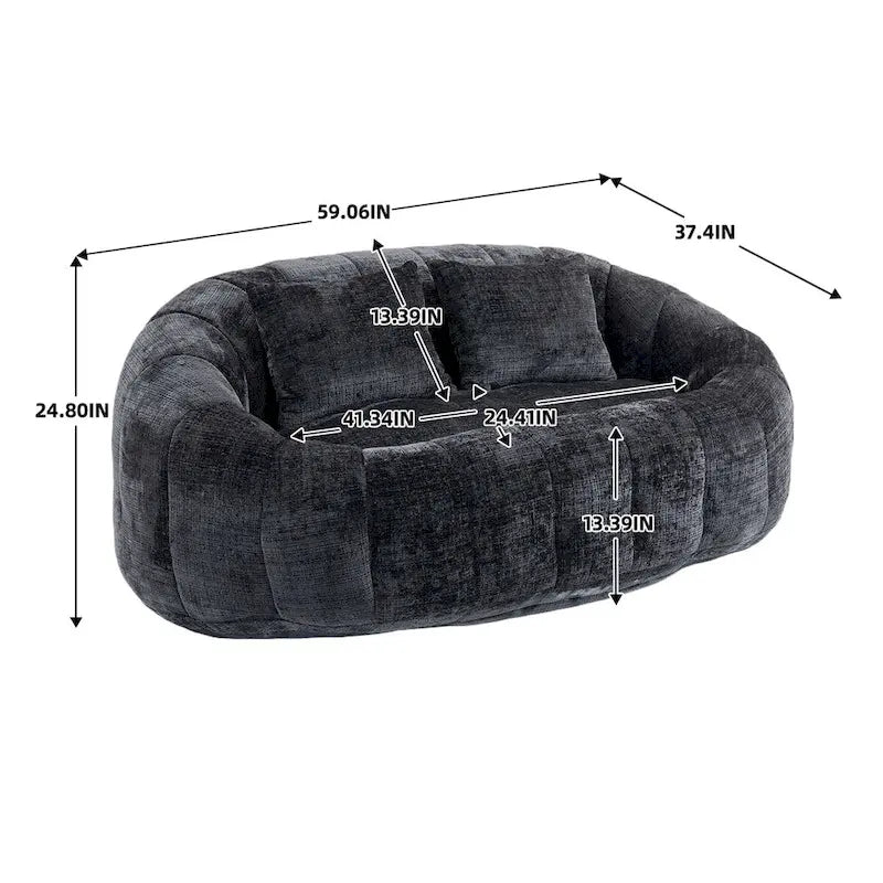 Fauteuil poire en chenille, canapé relaxant