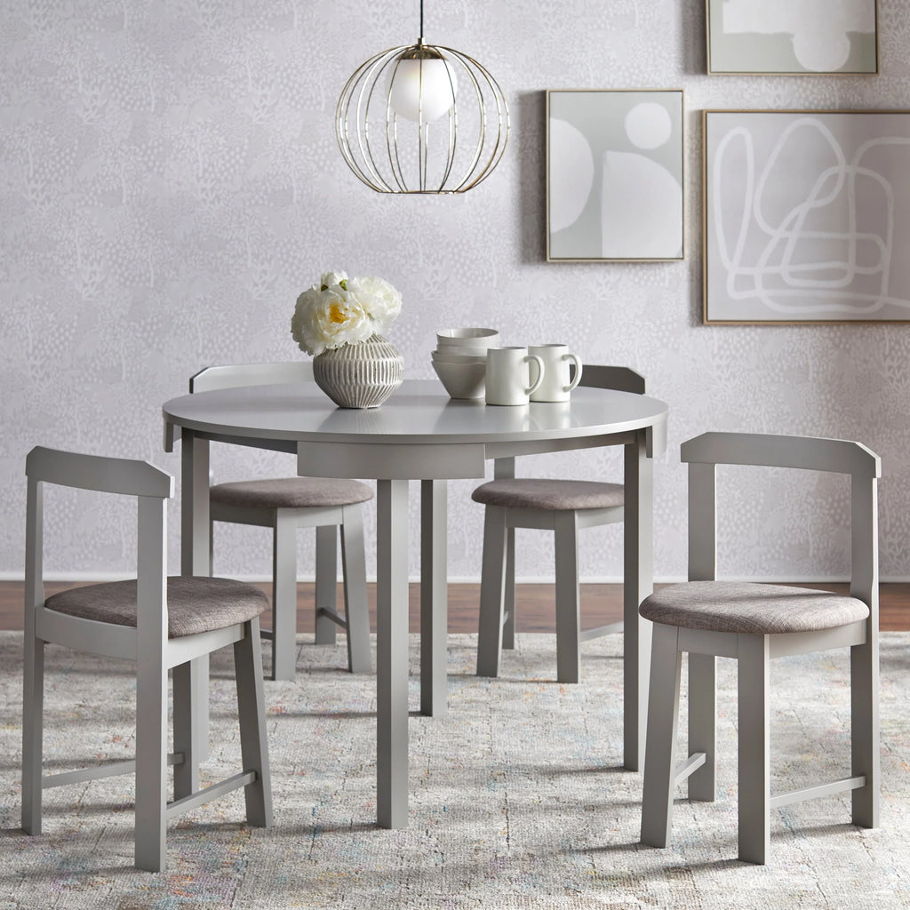 Ensemble de salle à manger rond compact Harrisburg Tobey de 5 pièces