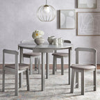 Ensemble de salle à manger rond compact Harrisburg Tobey de 5 pièces