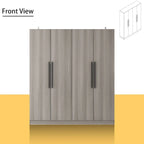 Modern Freestanding Solid Wood Wardrobe Closet With Storage Shelves