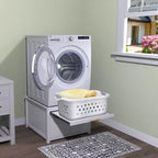 Black / White Heavy-Duty Metal Washer & Dryer Pedestal Stand ?C Single Unit, Anti-Vibration