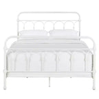 Caledonia Casted Knot Metal Queen Bed - Antique White - iNSPIRE Q