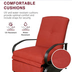 Fauteuil inclinable réglable de salon pour extérieur avec coussin - 38 (P) x 26.5 (L) x 38.5 (H) POUCES