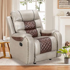 Ruime relaxfauteuil van kunstleer in Amerikaans design voor de woonkamer