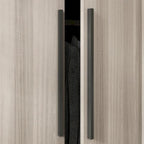 Modern Freestanding Solid Wood Wardrobe Closet With Storage Shelves