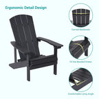 Bonosuki weerbestendige Adirondackstoelen van hout voor buiten, set van 4