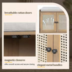 Banc de rangement rustique en bois Whisen, banc à chaussures pour entrée avec coussin amovible et étagères réglables