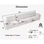 Dyonery Modular Corduroy Sectional Sofa with Washable Covers