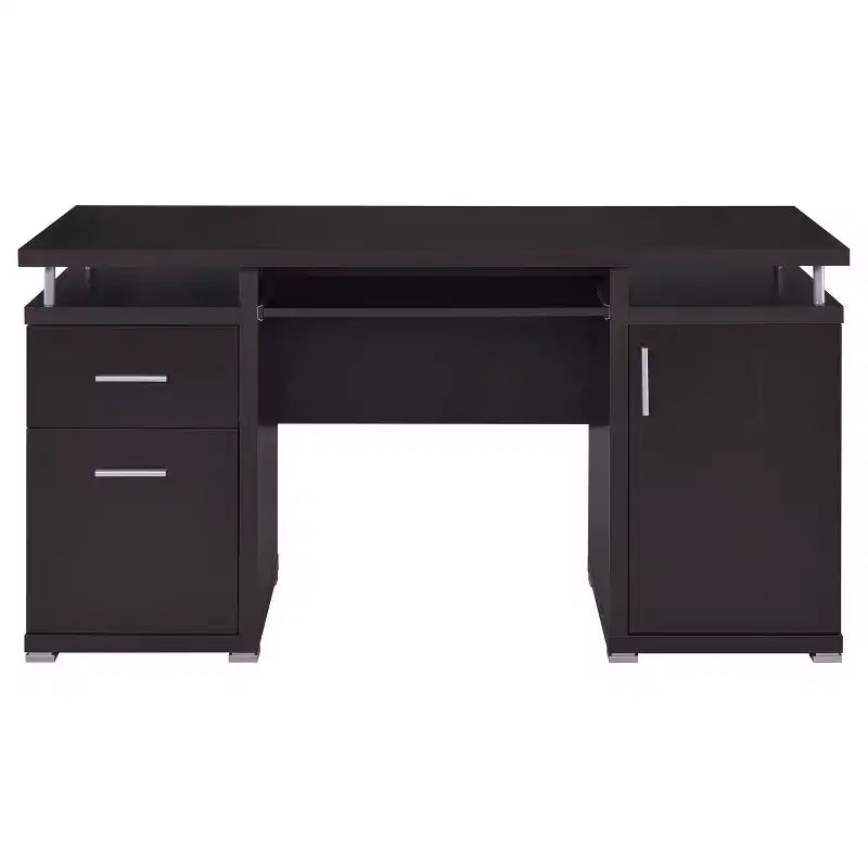 TUYOHW 55 Wooden Writing Desk,Office Computer Desk with 2 Drawers,1 Cabinet,1 Open Shelf,1 Door,Work Desk for Home Office,Study,Small Spaces