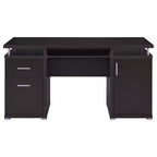 TUYOHW 55 Wooden Writing Desk,Office Computer Desk with 2 Drawers,1 Cabinet,1 Open Shelf,1 Door,Work Desk for Home Office,Study,Small Spaces