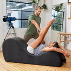 Avana elegante chaise longue voor yoga - Gemaakt in de VS - Ideaal voor stretchen, ontspanning, sporten en meer, 60D x 18W x 26H inch, lichtgrijs