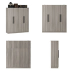 Modern Freestanding Solid Wood Wardrobe Closet With Storage Shelves