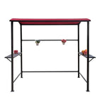 Buitenpaviljoen met grilloverkapping van 5 ft x 8 ft, stalen frame, barbecuebeschutting