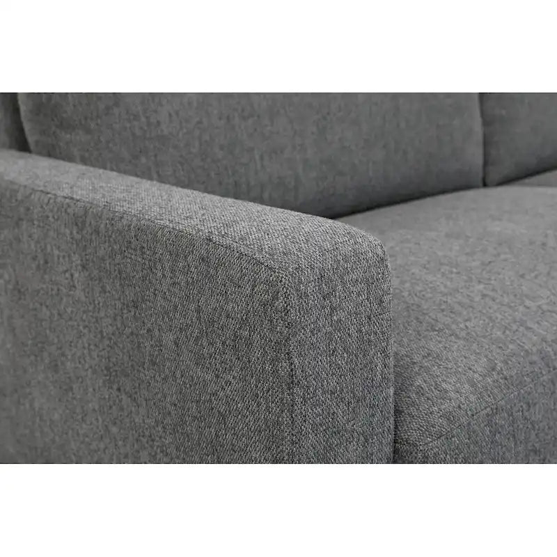 Miles Mid Century Modern Loveseat 2 Seater Sofa Couch with Reversible Back Pillows Large